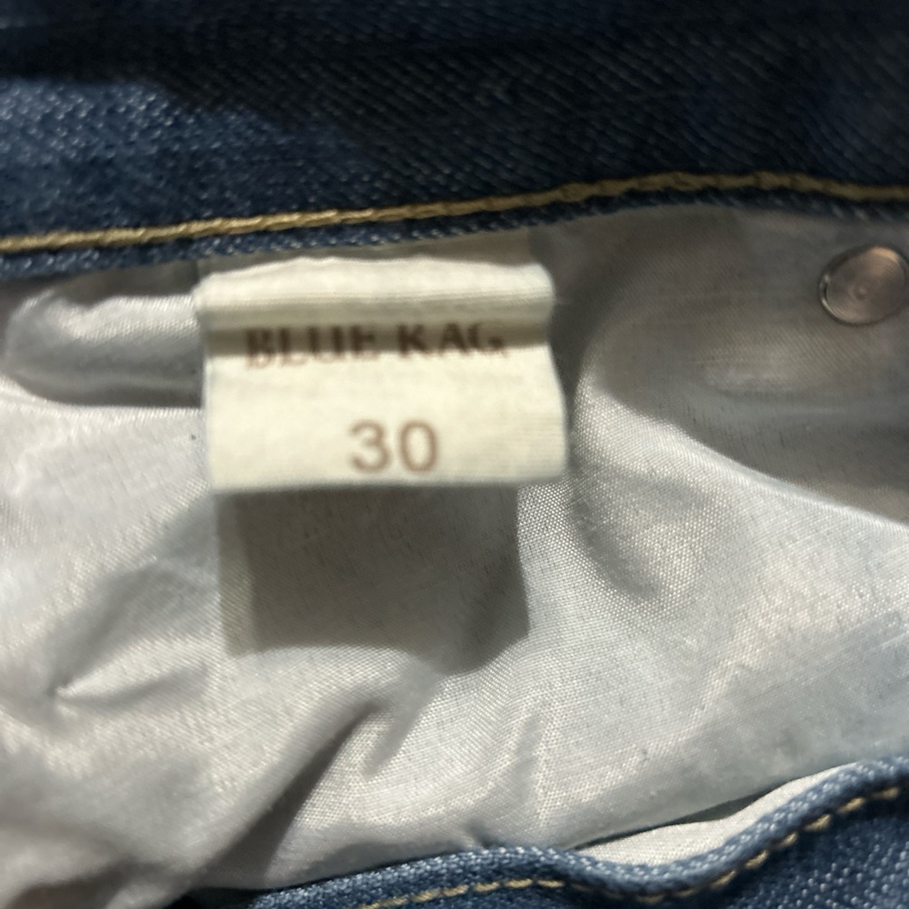 Blue Rag Classic Distressed Blue Denim Straight-leg Jeans ~ Size 30 - Picture 5 of 6